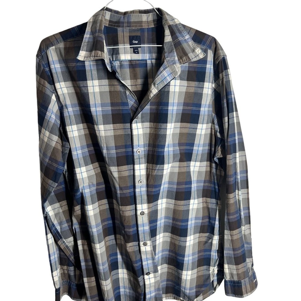 Gap mens XL plaid button down